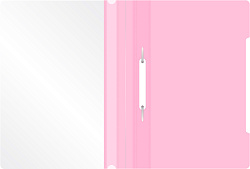 Папка-скоросшиватель Бюрократ Pastel -PSLPAST/PINK A4 прозрач.верх.лист пластик розовый 0.14/0.18