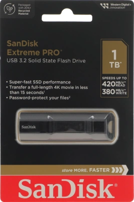 Флеш Диск Sandisk 1Tb Extreme Pro SDCZ880-1T00-G46 USB3.0 черный