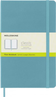Блокнот Moleskine CLASSIC QP062B35 Large 130х210мм 240стр. нелинованный твердая обложка голубой