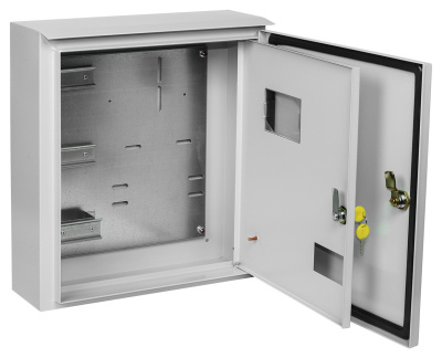 Щит распределительный IEK MKM51-N-09-54 TITAN ЩУ 3/1-1 У1 IP66 навесной 400мм 150мм 445мм 12мод. металл IP66 серый с возможностью установки счетчика (упак.:1шт)