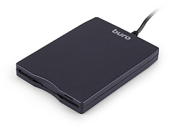 Дисковод USB 3.5" Buro BUM-USB FDD 1.44Mb внешний черный