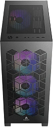 Корпус Azza AEROHEX черный без БП ATX 4x120mm 1xUSB2.0 1xUSB3.0 audio bott PSU
