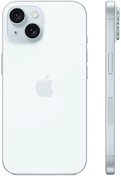Смартфон Apple A3090 iPhone 15 256Gb голубой моноблок 3G 4G 1Sim 6.1" 1179x2556 iOS 17 48Mpix 802.11 a/b/g/n/ac/ax NFC GPS GSM900/1800 Protect