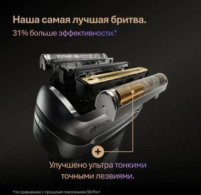 Бритва сетчатая Braun 9600s питан.:элек.сеть/аккум. черный
