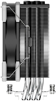 Устройство охлаждения(кулер) ID-Cooling SE-214-XT Basic Soc-AM5/AM4/1200/1700/1851 черный 4-pin 16-27dB Al+Cu 180W 500gr Ret