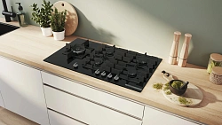 Газовая варочная поверхность Bosch PPM9A6I40 черный