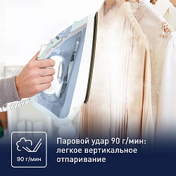 Утюг Tefal FV1R15F1 2000Вт белый/голубой