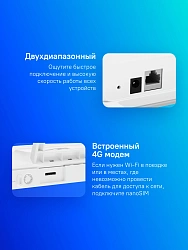 Роутер Huawei B530-336 (51060JHL) AC1300 10/100/1000BASE-TX/3G/4G/4G+ cat.7 белый