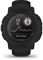 Смарт-часы Garmin Instinct 2 Solar 45мм 0.9" AMOLED корп.черный силикон рем.черный (010-02627-03)