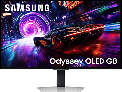 Монитор Samsung 32" Odyssey OLED G8 S32FG810SIXCI серебристый QD OLED LED 16:9 HDMI матовая HAS Piv 1000000:1 260cd 178гр/178гр 3840x2160 240Hz FreeSync Premium Pro DP 4K USB 8.4кг