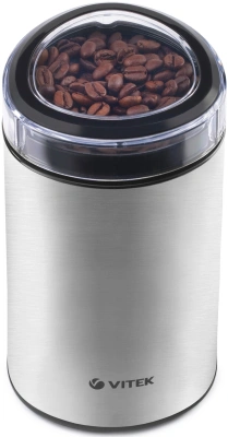Кофемолка Vitek VT-1544 200Вт сист.помол.:ротац.нож вместим.:70гр стальной
