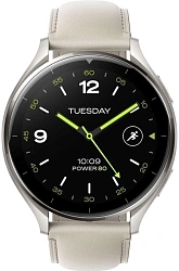 Смарт-часы Xiaomi Watch 2 1.43" AMOLED корп.серый рем.белый разм.брасл.:140-210мм (BHR9306GL)