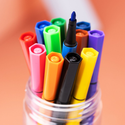 Фломастеры Deli EC156-12 ColoRun 12цв. пластиковая туба