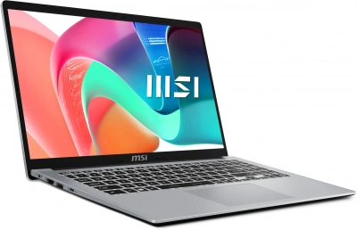 Ноутбук MSI Modern 15 F13MG-201XRU Core i5 1335U 16Gb SSD512Gb Intel Iris Xe graphics 15.6" IPS FHD (1920x1080) FreeDOS silver WiFi BT Cam (9S7-15S122-201)
