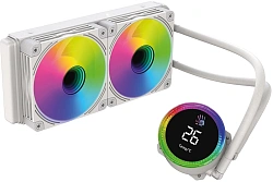 Система водяного охлаждения Bloody BD-LC240ARGB2 ARGB Soc-AM5/AM4/1200/1700/1851 белый 4-pin 22-35dB Al+Cu LCD 260W 1100gr Ret (BD-LC240ARGB2-WH)