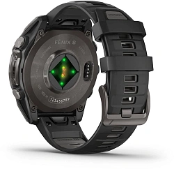 Смарт-часы Garmin Fenix 8 47мм 1.4" AMOLED корп.черный рем.черный разм.брасл.:125-208мм (010-02904-21)