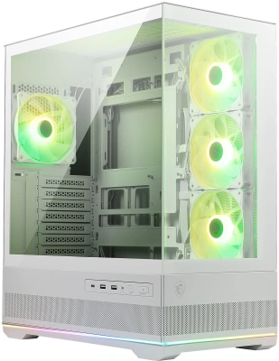 Корпус MSI MAG Pano 110R PZ белый без БП ATX 6x120mm 7x140mm 2xUSB3.0 1xUSB3.1 audio AirDuct bott PSU