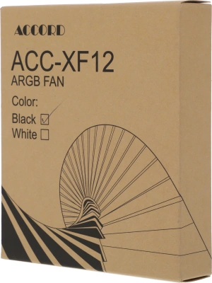 Вентилятор для корпуса Accord ACC-XF12 ARGB 120х120x25 черный 3-pin 23.7дБ (ACC-XF12 ARGB BLACK) brown box