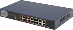 Коммутатор Hikvision DS-3E0318P-E/M(C) 17x100Мбит/с 1SFP 16PoE+ 135W неуправляемый