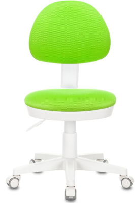 Кресло детское Бюрократ KD-3 салатовый TW-18 крестов. пластик белый