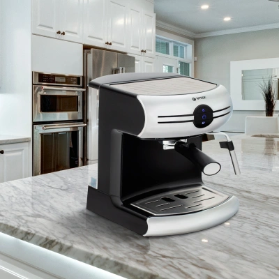 Кофеварка рожковая Vitek VT-1507 1050Вт серебристый