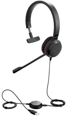 Наушники с микрофоном Jabra EVOLVE 30 II MS Mono черный/красный 2м накладные USB оголовье (5393-823-309)