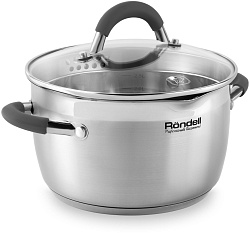 Кастрюля Rondell Flamme RDS-023 2.3л. d=18см (с крышкой) стальной