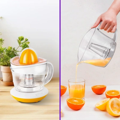 Соковыжималка цитрусовая Kitfort КТ-1148-1 25Вт рез.сок.:700мл. белый/желтый