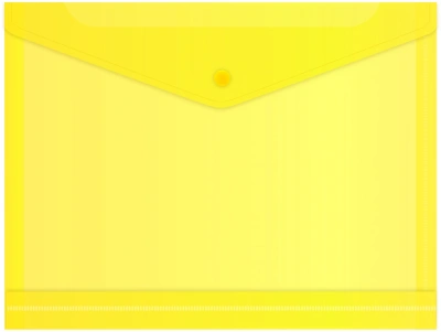 Конверт на кнопке Бюрократ -PK860/1 A4 гориз. расшир. пластик 0.18мм ассорти