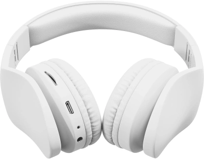 Гарнитура накладные Digma BT-17 белый беспроводные bluetooth оголовье (BT17W)