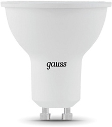 Лампа светодиодная Gauss Black 5Вт цок.:GU10 рефлек. 220B св.свеч.бел.теп. MR16 (упак.:10шт) (101506105)