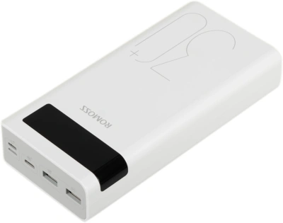 Мобильный аккумулятор Romoss Sense 8P+ 30000mAh QC3.0 18W 3A 2xUSB-A/USB-C белый (1539274)