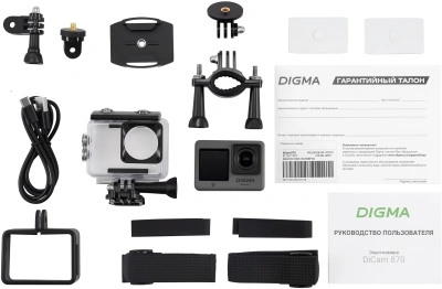 Экшн-камера Digma DiCam 870 серый