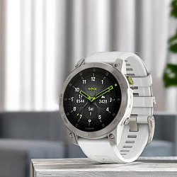 Смарт-часы Garmin Epix Gen 2 Sapphire 33.02мм 1.3" AMOLED корп.титан рем.белый (010-02582-21)