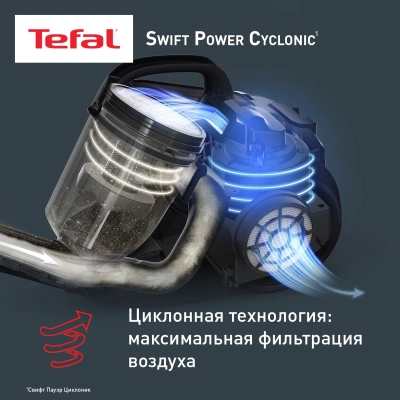 Пылесос Tefal TW2971EA 2100Вт синий/черный