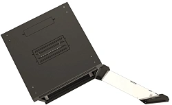 Шкаф коммутационный Hyperline (TWB-2766-GP-RAL9004) настенный 27U 600x600мм пер.дв.стекл 2 бок.пан. 60кг черный 520мм 49.9кг 180град. 1304мм IP20 сталь