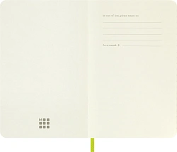 Блокнот Moleskine CLASSIC SOFT QP611C2 Pocket 90x140мм 192стр. линейка мягкая обложка лайм