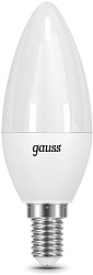 Лампа светодиодная Gauss A60 9.5Вт цок.:E14 свеча 220B св.свеч.бел.теп. C37 (упак.:10шт) (103101110)