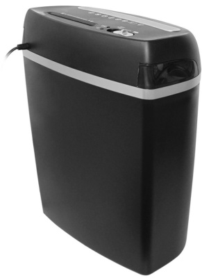 Шредер Heleos УП23-4 черный/серебристый (секр.P-4) фрагменты 13лист. 23лтр. скрепки скобы пл.карты CD