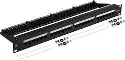 Патч-панель Lanmaster LAN-PPN24U6A 19" 1U 24xRJ45 кат.6A UTP