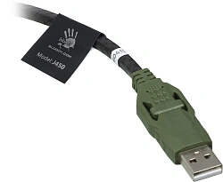 Наушники с микрофоном A4Tech Bloody J450 черный/зеленый 1.8м мониторные оголовье (J450)