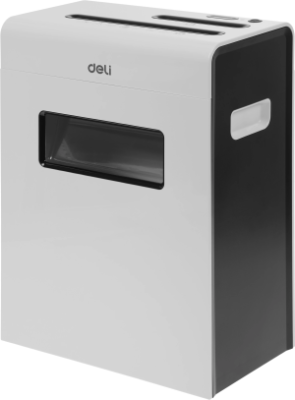 Шредер Deli E9911-EU белый (секр.P-4) фрагменты 8лист. 16лтр. скрепки скобы пл.карты CD