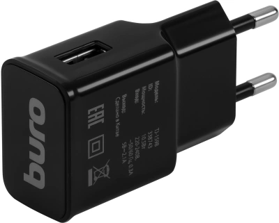 Сетевое зар./устр. Buro TJ-159b 10.5W 2.1A USB-A универсальное черный