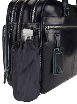 Деловая сумка Piquadro Blue Square CA2765B2/N с отделением для ноутбука черный натур.кожа