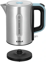 Чайник электрический Kitfort КТ-8703 1.7л. 2200Вт нержавеющая сталь/черный корпус: нерж.сталь/пластик