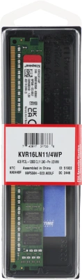 Память DDR3L 4Gb 1600MHz Kingston KVR16LN11/4WP VALUERAM RTL PC3-12800 CL11 DIMM 240-pin 1.35В single rank Ret