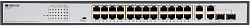 Коммутатор Origo OS2228P/370W OS2228P/370W/A1A 28x1Гбит/с 2xКомбо(1000BASE-T/SFP) 2SFP 24PoE+ 370W неуправляемый