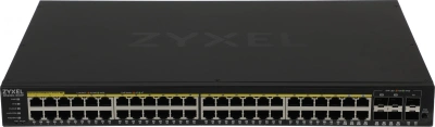 Коммутатор Zyxel GS2220-50HP-EU0101F (L2) 44x1Гбит/с 4xКомбо(1000BASE-T/SFP) 2SFP 48PoE+ 375W управляемый