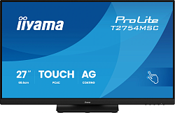 Монитор Iiyama 27" ProLite T2754MSC-B2AG черный IPS LED 16:9 HDMI M/M глянцевая HAS 300cd 178гр/178гр 1920x1080 75Hz VGA FHD USB Touch 6.6кг