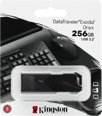 Флеш Диск Kingston 256Gb DataTraveler Exodia Onyx DTXON/256GB USB3.2 черный